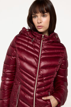 Fifty Outlet Abrigo acolchado con capucha Vino
