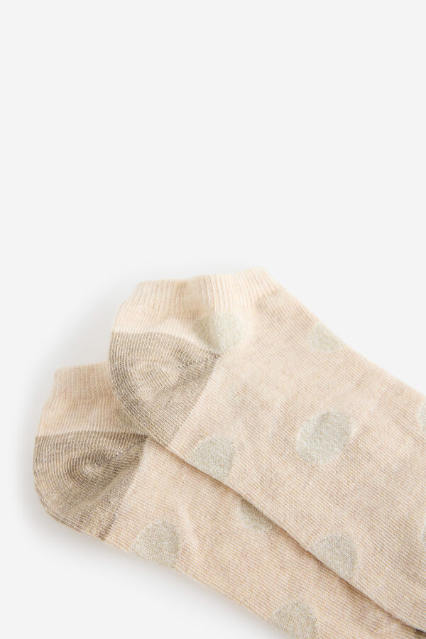 Milano Calcetines cortos lunares lurex Beige
