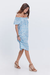 Milano Vestido corto fluido Azul