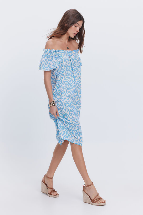 Milano Vestido corto fluido Azul