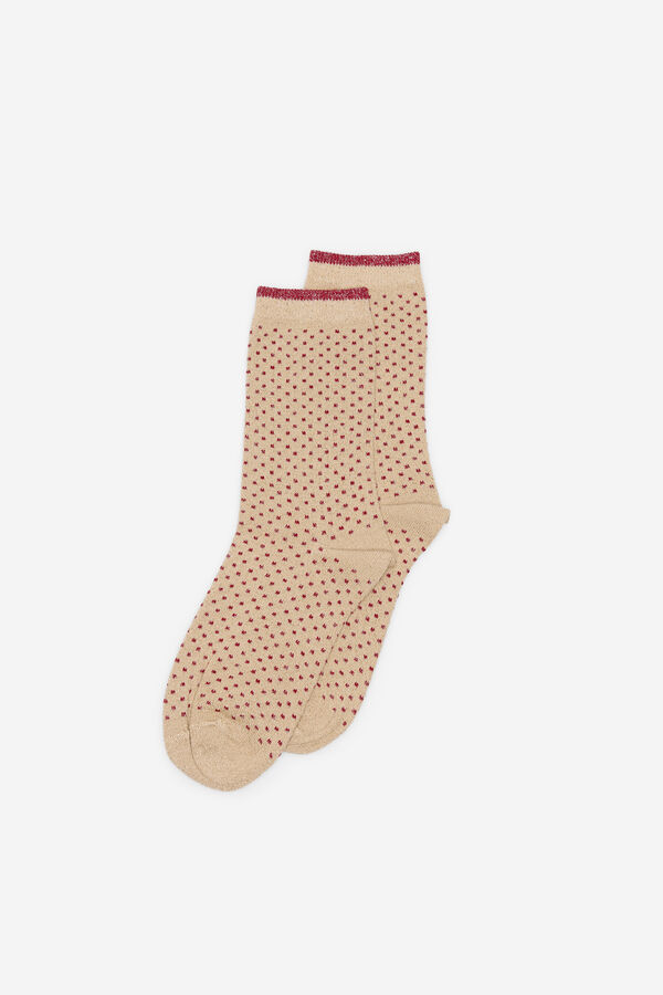 Fifty Outlet Calcetines lunares lurex Granate