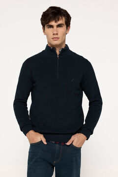 Fifty Outlet Jersey Media Cremallera Aniversario Navy