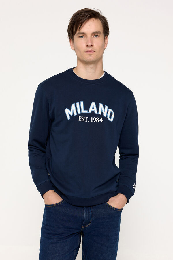 Fifty Outlet Sudadera básica aniversario Navy