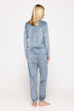 Fifty Outlet Pijama de velour navideño natural