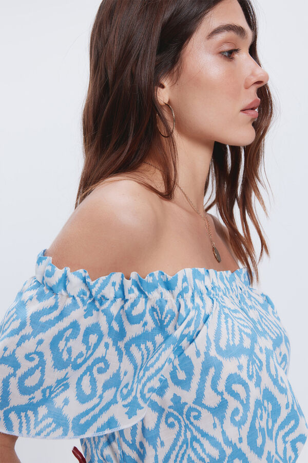 Milano Vestido corto fluido Azul