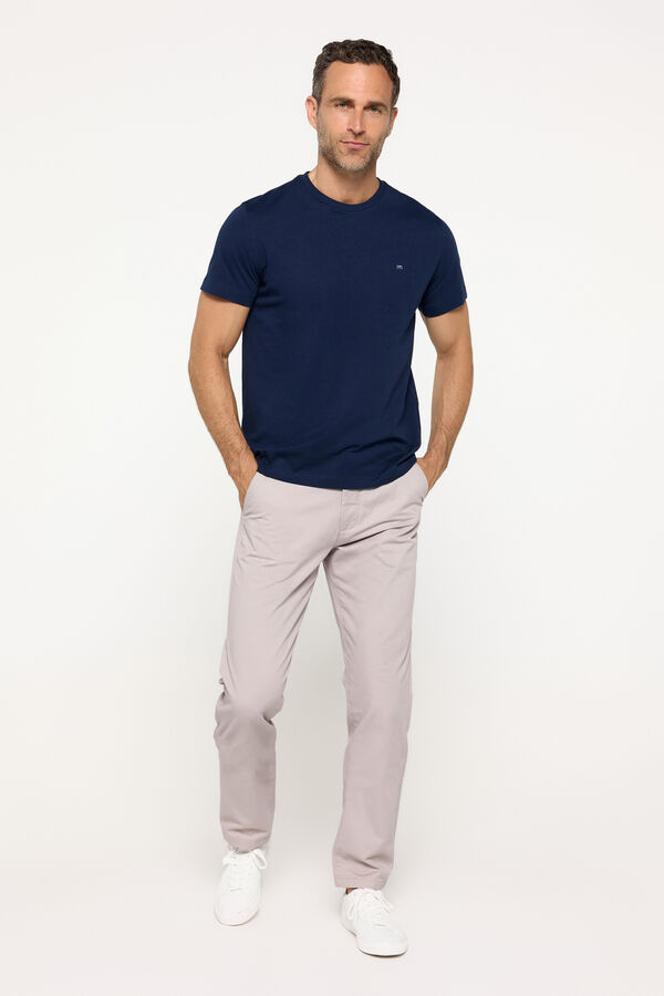 Fifty Outlet Playera básica 100% de algodón Navy