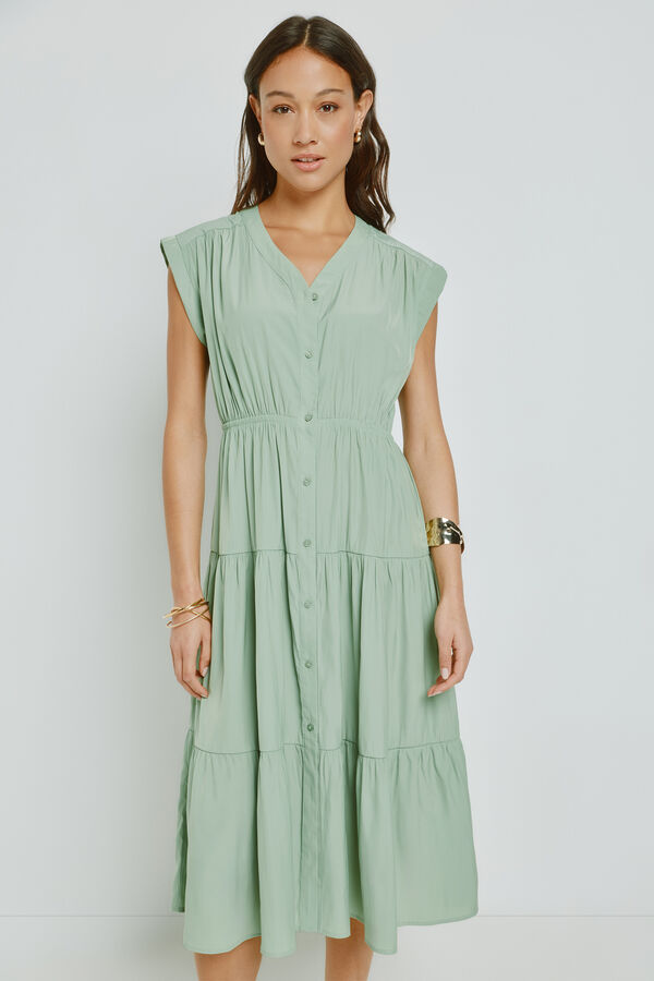 Milano Vestido escote en pico Verde