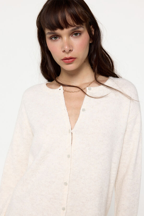 Fifty Outlet Cárdigan en tejido soft Beige