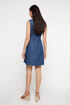 Fifty Outlet Vestido camisero light denim. Azul