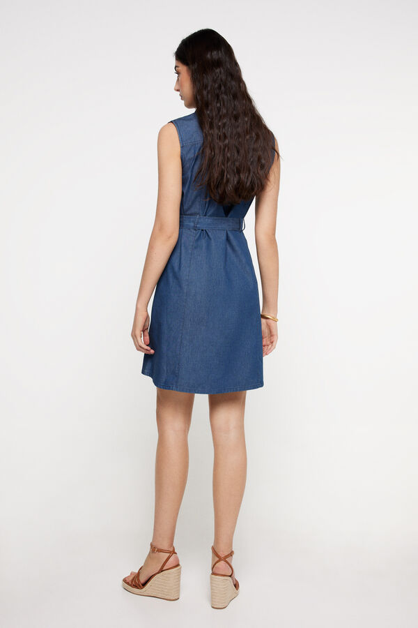 Milano Vestido camisero light denim. Azul