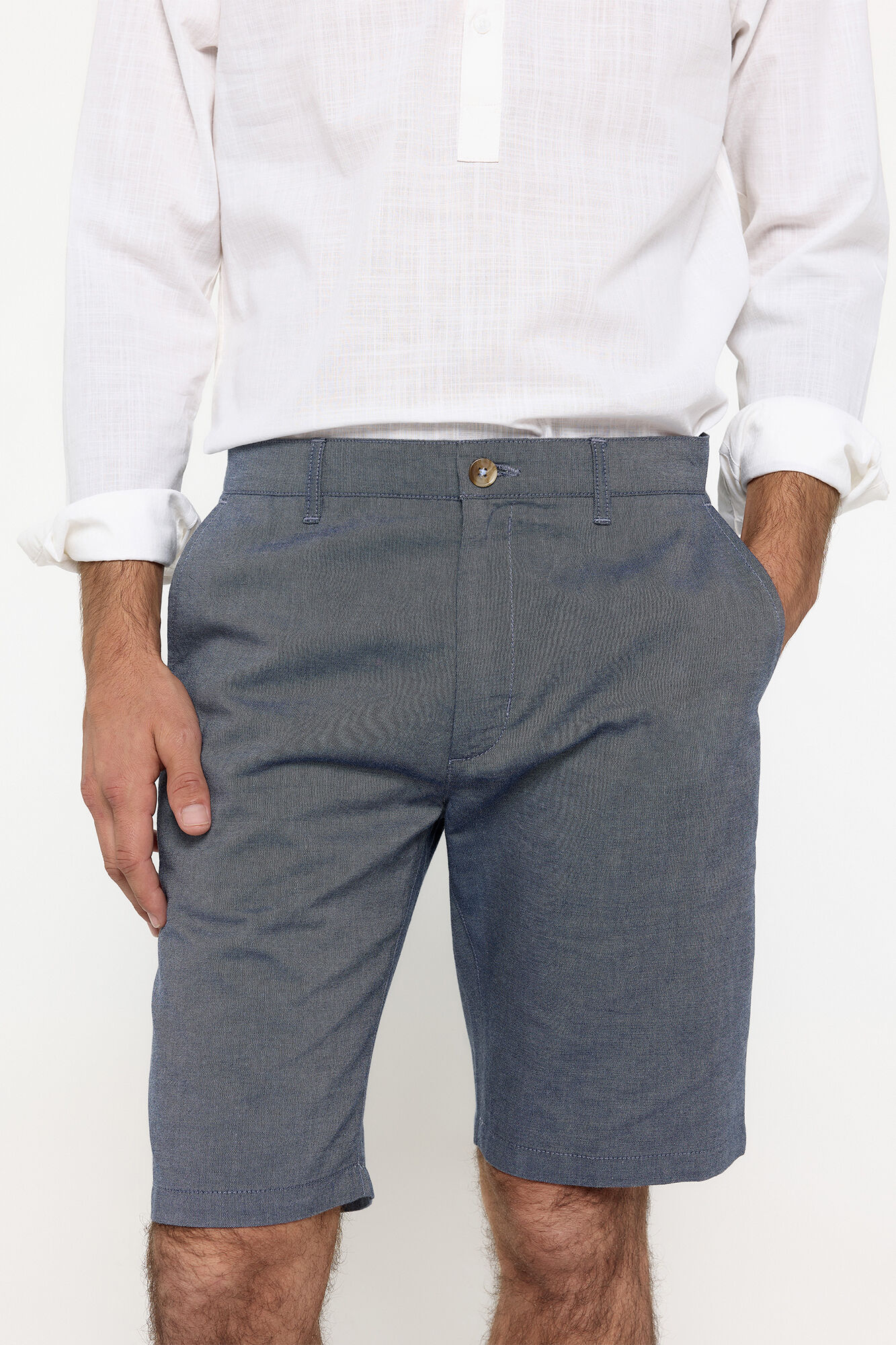 Milano Bermudas oxford de algod&oacute;n