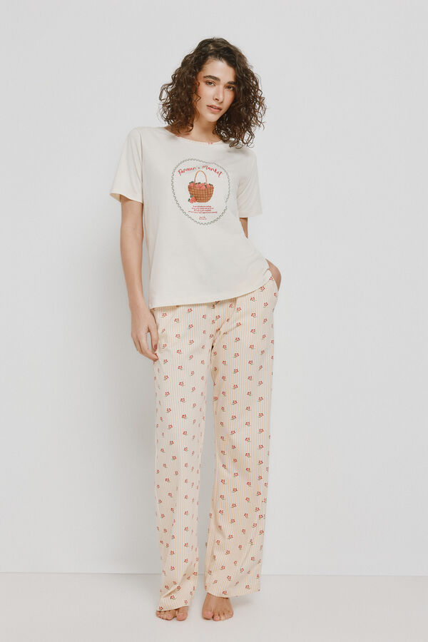 Milano Pijama estampada Beige