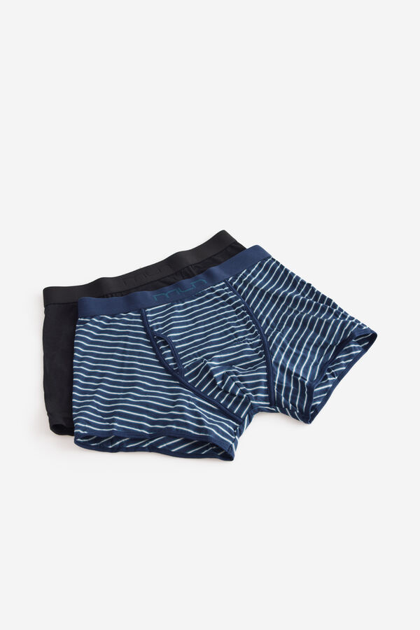 Milano Pack boxer liso y estampado Navy
