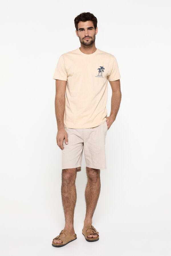 Milano Playera manga corta. 100% algod&oacute;n. Marfil