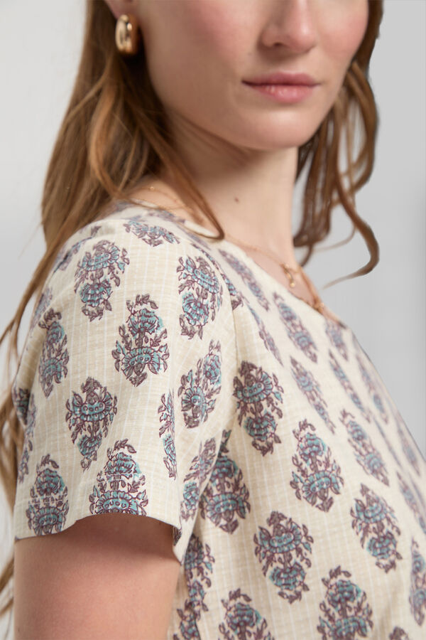 Milano Camiseta manga corta estampada natural