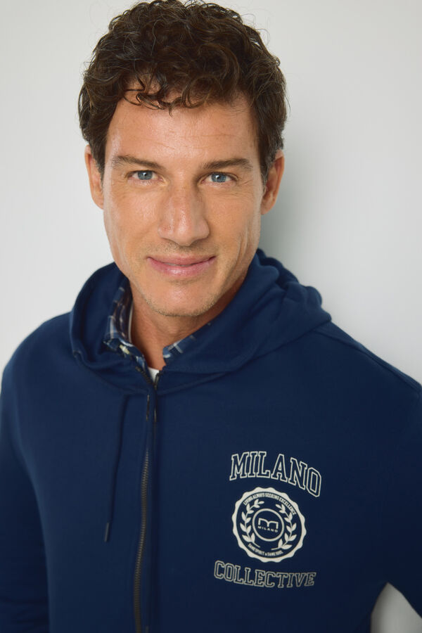 Milano Sudadera con capucha y cierre Navy