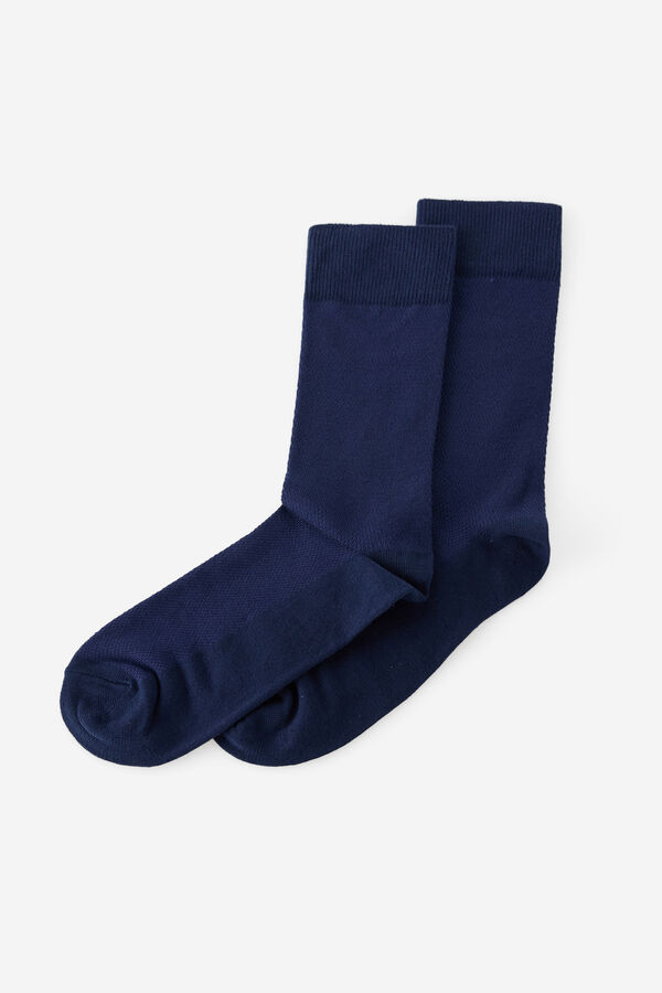Fifty Outlet Calcetines básicos con estructura Navy