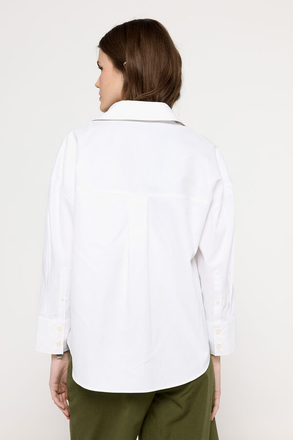 Fifty Outlet Camisa básica popelín Blanco