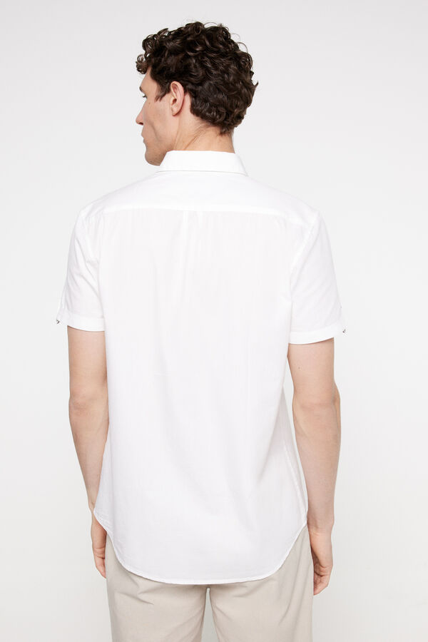 Fifty Outlet Camisa popelín lisa. Blanco