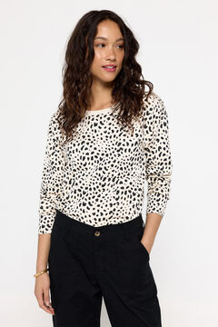 Fifty Outlet Suéter viscosa estampado natural