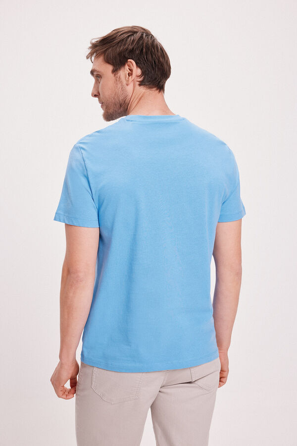 Fifty Outlet Camiseta Básica Azul