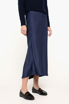Fifty Outlet Falda midi satinada Navy