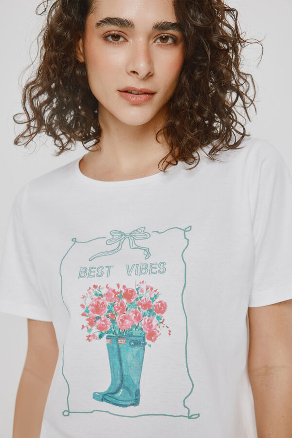Milano Pijama estampada Blanco