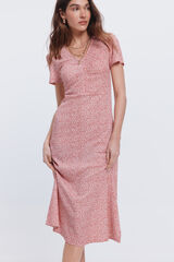 Fifty Outlet Vestido midi tejido circular Rojo