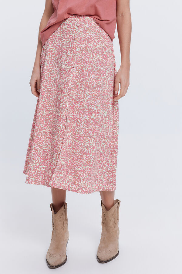 Fifty Outlet Falda midi circular Rojo
