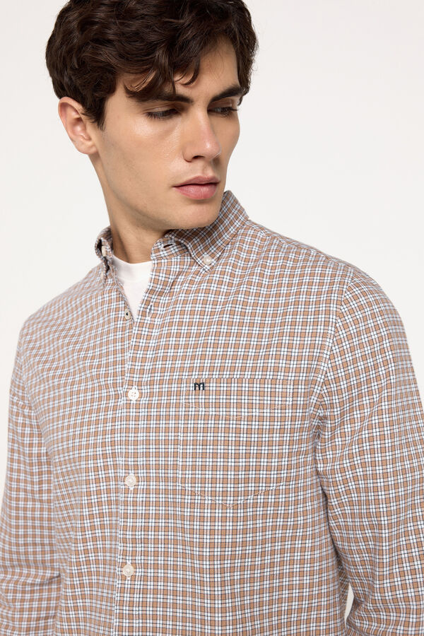 Fifty Outlet Camisa twill cuadros Rojo