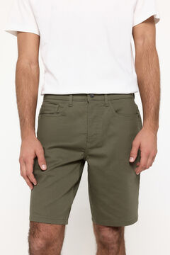 Fifty Outlet Bermudas cinco bolsillos. Kaki Oscuro
