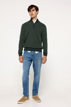 Fifty Outlet Jersey Media Cremallera Gris Oscuro