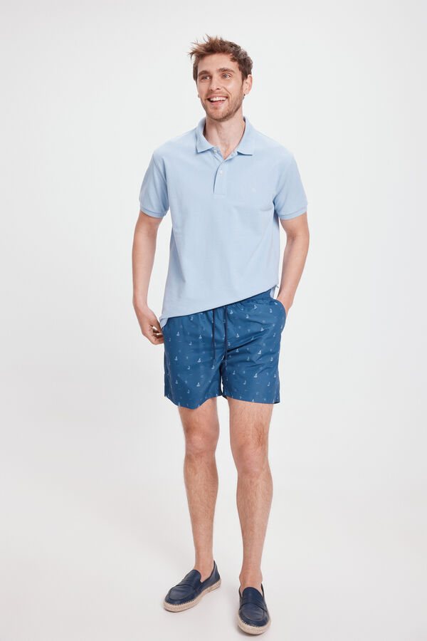 Fifty Outlet Bañador Estampado a Contraste Navy