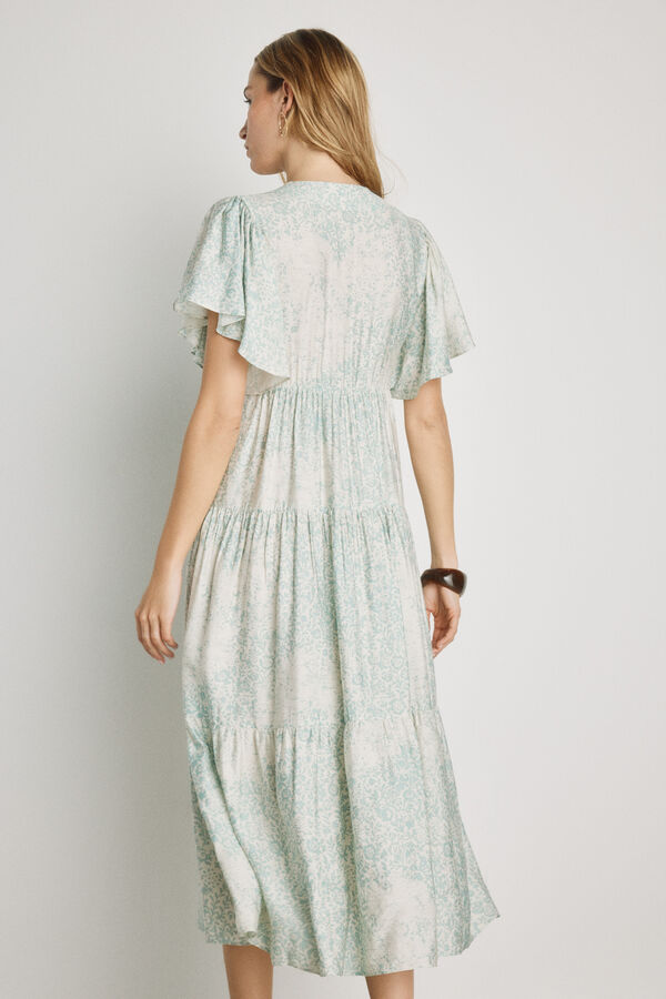 Milano Vestido escote pico Verde