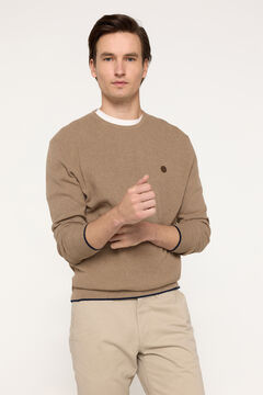 Fifty Outlet Jersey Microestructura cuello caja Arena
