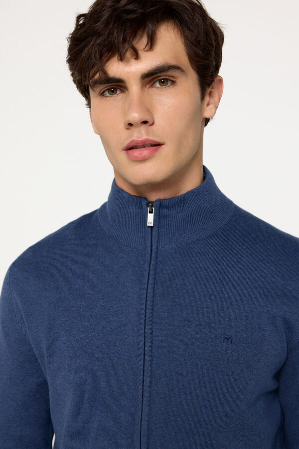 Fifty Outlet Chaqueta tejido cierre Azul Oscuro
