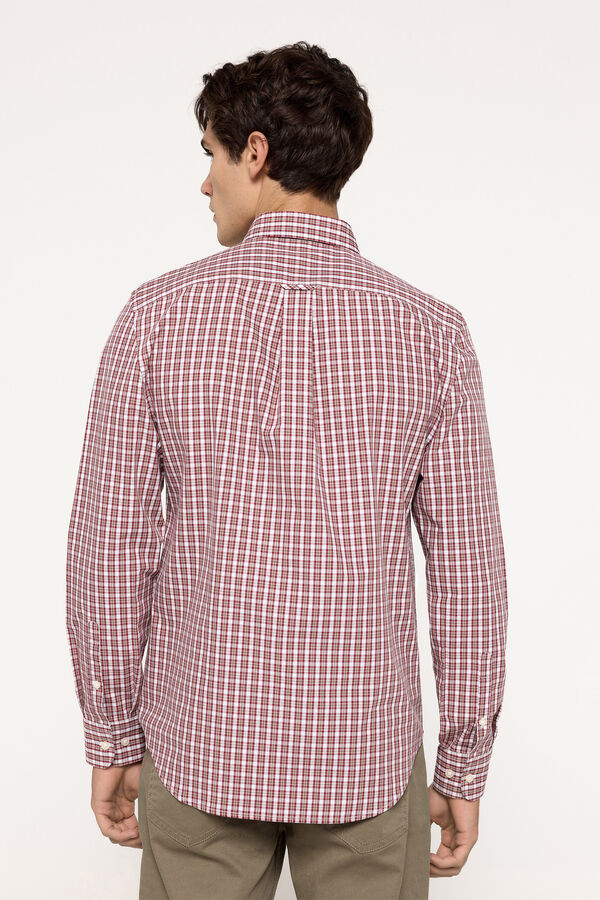 Fifty Outlet Camisa popelín cuadros Granate