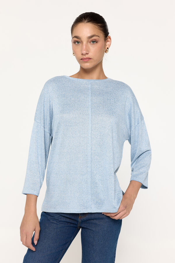 Fifty Outlet Playera manga francesa tacto suave Azul Claro