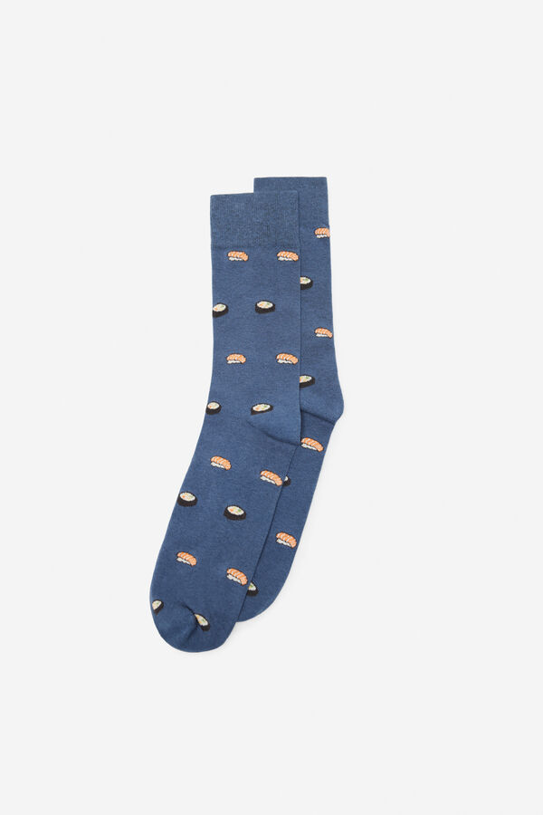 Fifty Outlet Calcetín Jacquard Algodón Navy