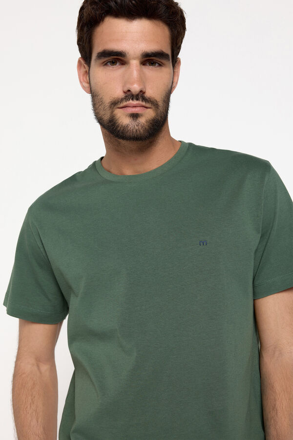 Fifty Outlet Playera básica 100% de algodón Verde