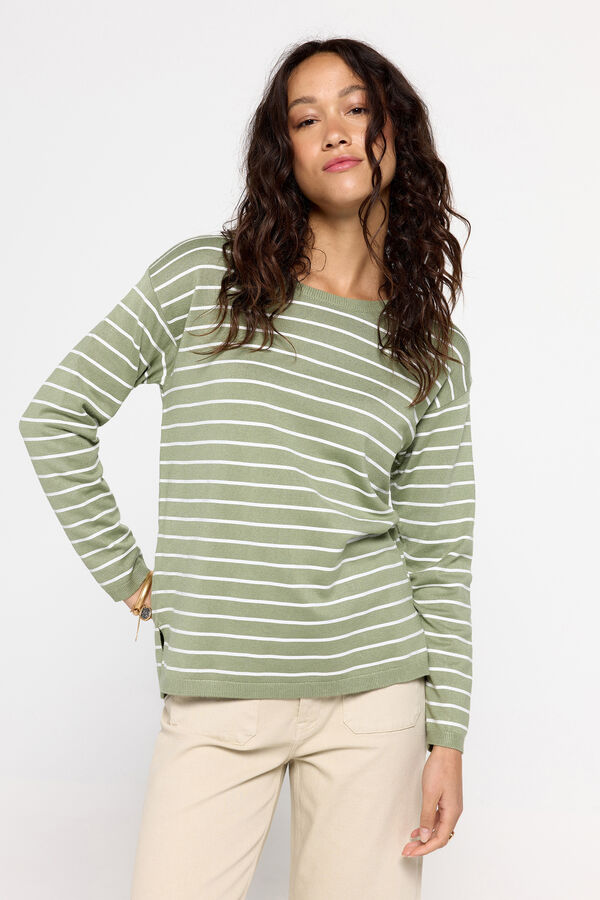 Fifty Outlet Suéter de viscosa estampado. Morado/Lila