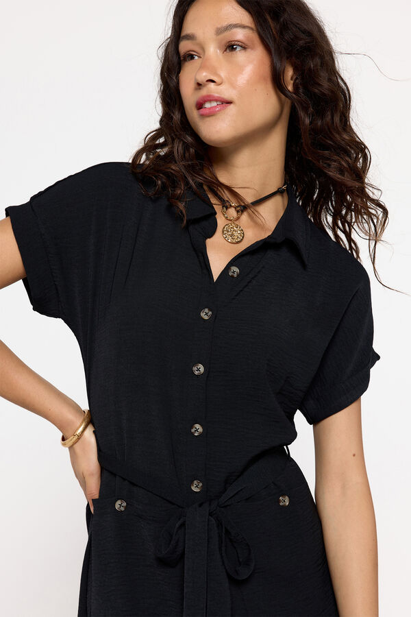 Fifty Outlet  Vestido camisero Negro