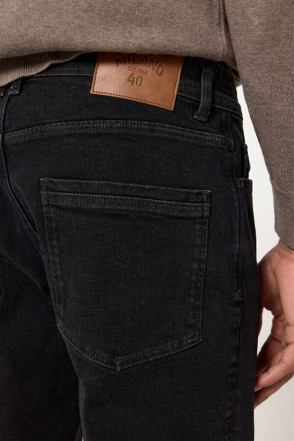 Fifty Outlet Pantalón denim regular aniversario Kaki Oscuro