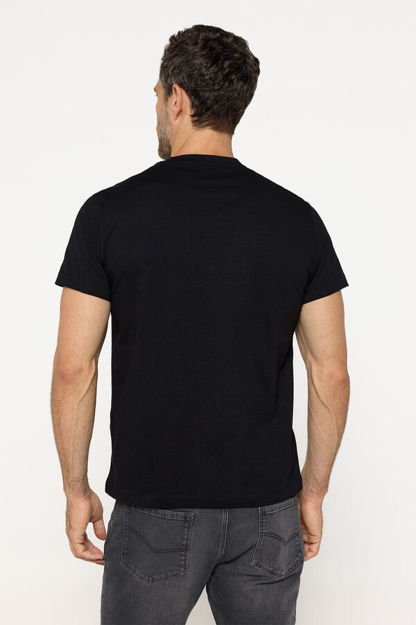 Fifty Outlet Playera básica 100% de algodón Negro