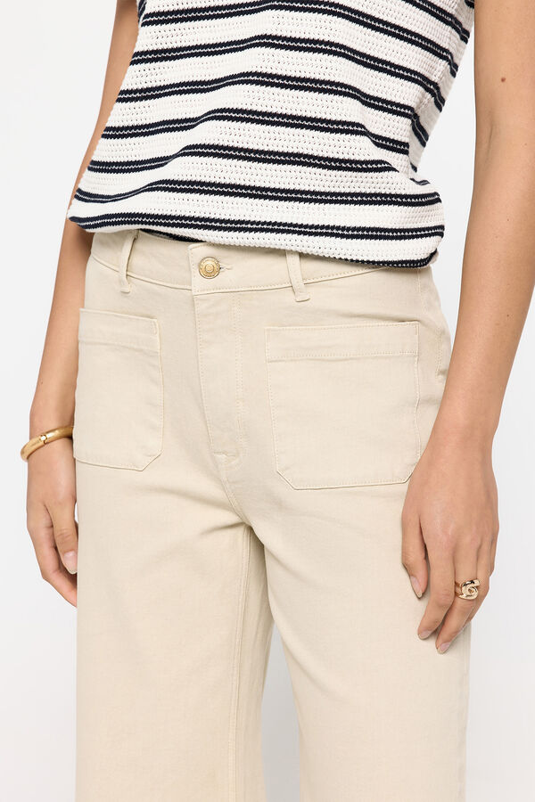 Fifty Outlet  Pantalón culotte Beige