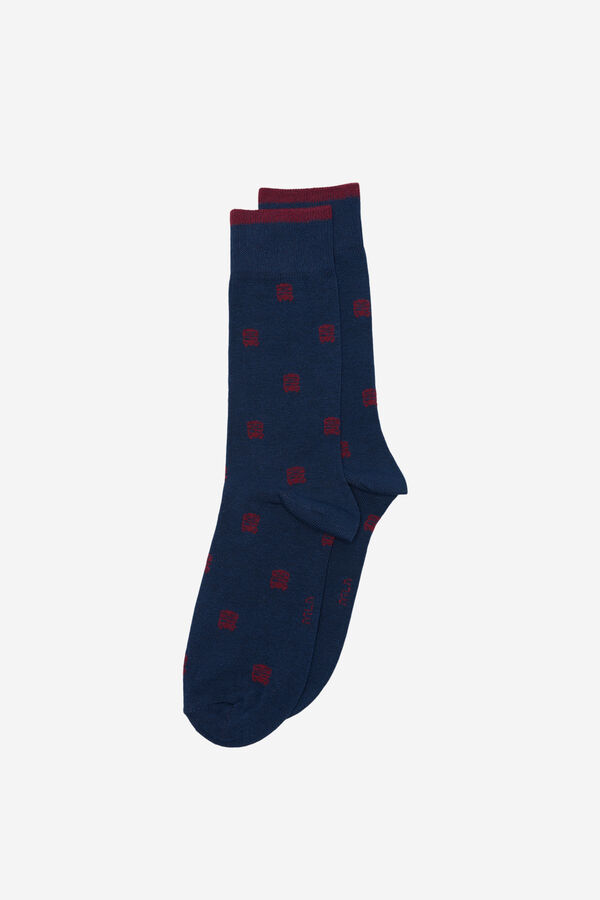 Fifty Outlet Calcetines media caña print bus Navy