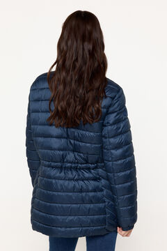 Fifty Outlet Abrigo acolchado cuello alto corte cintura Navy