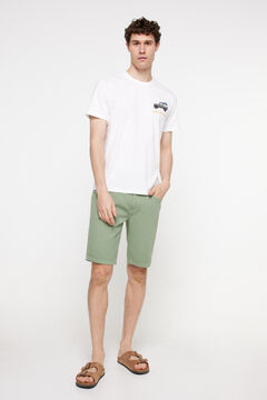 Fifty Outlet Bermudas denim estructura. Verde