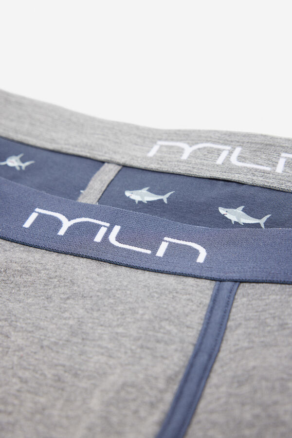 Milano Boxer algod&oacute;n estampado Navy