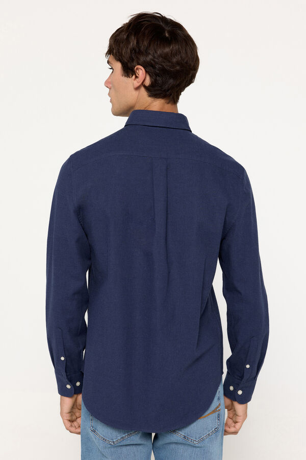 Fifty Outlet Camisa twill lisa Azul